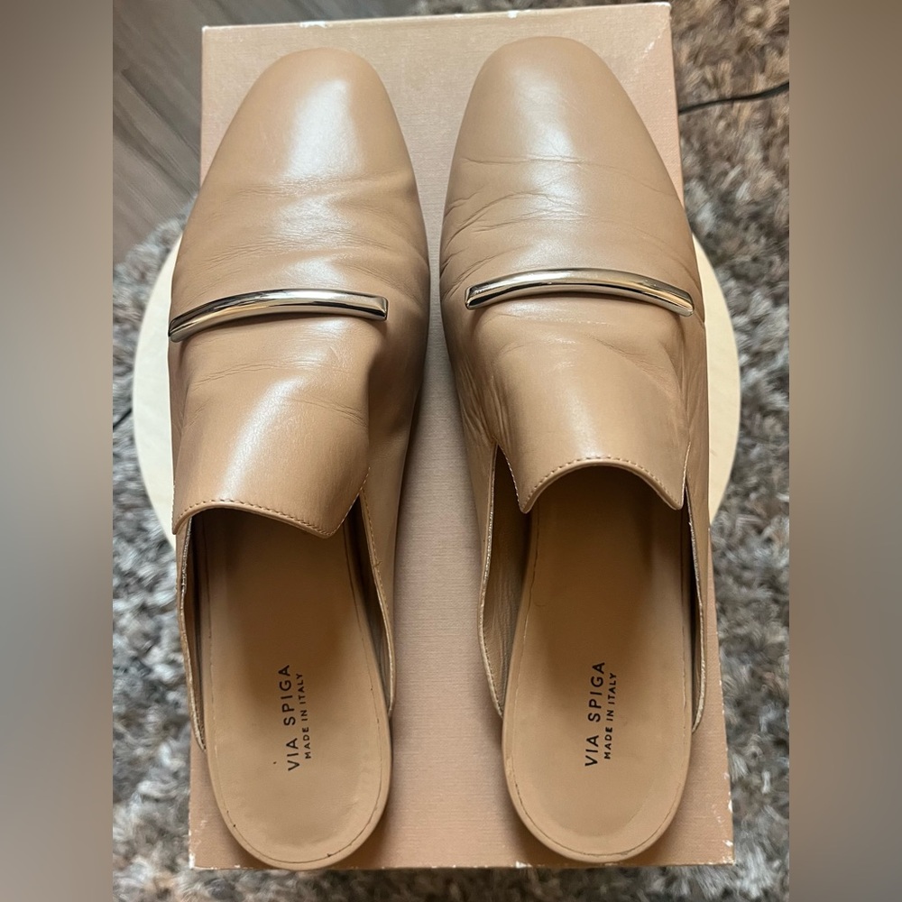 🎉 VIA SPIGA Tara Mules Sz 10.5